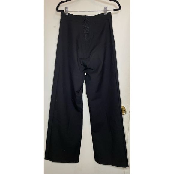 Vintage Navy Wide Leg Sailor Flared Black Zipper Front Pants size 30L - Picture 10 of 15